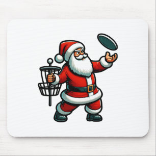 Tapis De Souris Noël Père Noël Jouer Disque Golf Pyjama Xma
