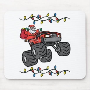 Tapis De Souris Noël Père Noël Monster Camion Garçons Enfants Enfa