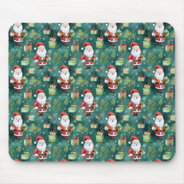 Tapis De Souris Noël Père Noël Motif sans couture-82909 (Devant)