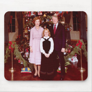 Tapis De Souris Noël Président James Jimmy Carter Maison Blanche