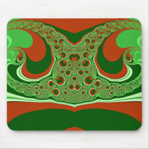Tapis De Souris NOËL ~ Rouge Vert Blanc Souris Pad