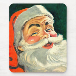Tapis De Souris Noël vintage, joyeux Père Noël rétro des années 50