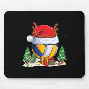 Tapis De Souris Noël Volley-ball Santa Hat Reindeer Tree Noël