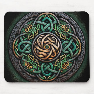 Tapis De Souris Noeud Celtique Green Gold
