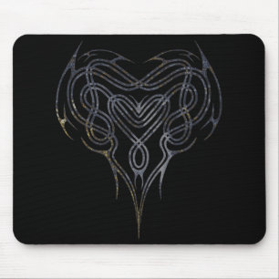 Tapis De Souris Noeud celtique grunge de coeur