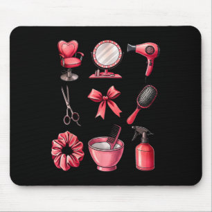 Tapis De Souris Nœud Coquette Saint-Valentin Coiffeur Coiffeuse Co
