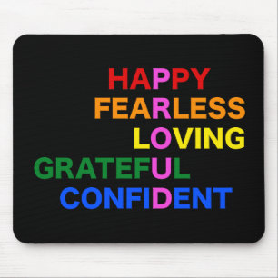 Tapis de souris noir brillant FIER