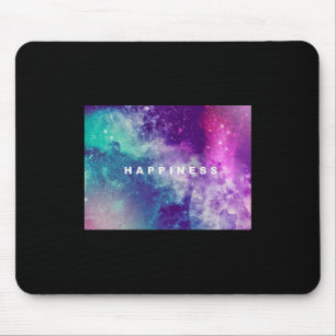 Tapis de souris noir de bonheur de galaxie