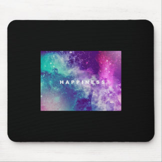 Tapis de souris noir de bonheur de galaxie