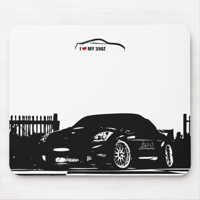 Tapis de souris noir de Nissan 350Z (Devant)