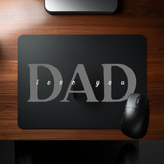 Tapis de souris noir élégant DAD Love You