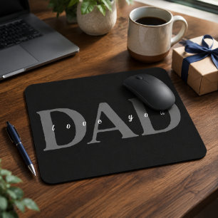 Tapis de souris noir élégant DAD Love You