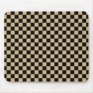 Tapis De Souris Noir et À damiers Tan