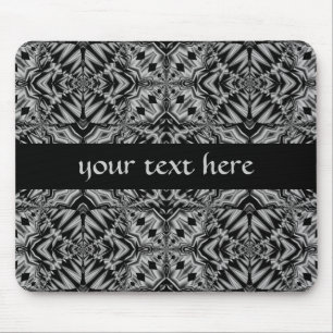 Tapis De Souris Noir et argent