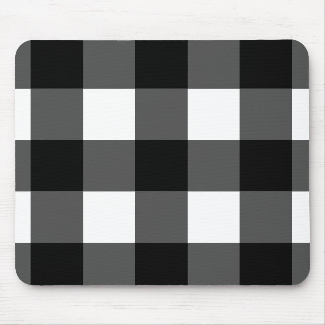 Tapis de souris noir et blanc de contrôle de (Devant)