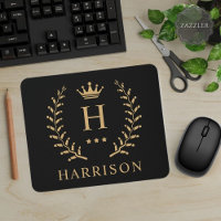 Nom de la Personnaliser et premier monogramme noir