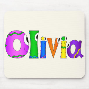 Tapis De Souris Nom du personnage de dessin "Olivia"