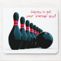 Nom personnalisable amusant Bowler Bowling Mouse P