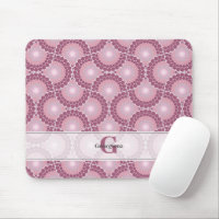 Nom personnalisé 1920s Radiant Dusky Rose Dot Mand