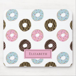 Tapis De Souris Nom personnalisé Bains Pastel Sweet Tooth Texte