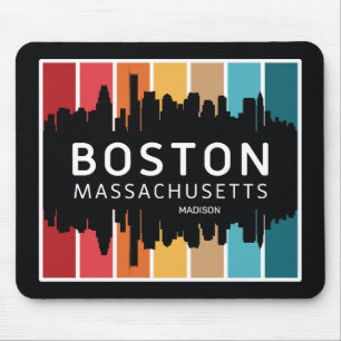 Tapis De Souris Nom personnalisé Boston Massachusetts