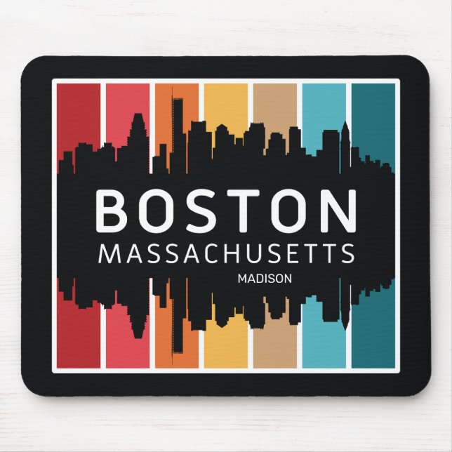Tapis De Souris Nom personnalisé Boston Massachusetts (Devant)