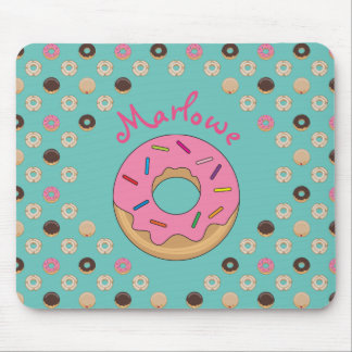Tapis De Souris Nom personnalisé Donuts émaillés
