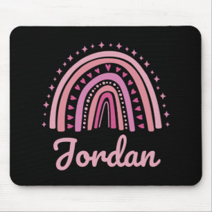 Tapis De Souris Nom Personnalisé Drôle Femmes Rose Arc-en-ciel Jor