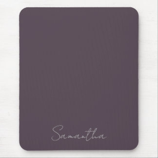 Tapis De Souris Nom personnalisé élégant Purple Taupe