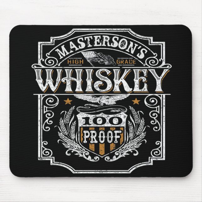 Tapis De Souris NOM personnalisé Old West Whiskey Brewery Bar (Devant)