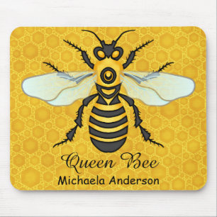 Tapis De Souris Nom personnalisé par reine des abeilles de nid