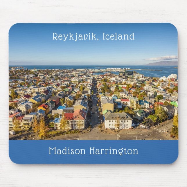 Tapis De Souris Nom personnalisé Reykjavik Islande (Devant)
