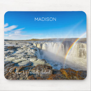 Tapis De Souris Nom personnalisé Selfoss Waterfall, Islande