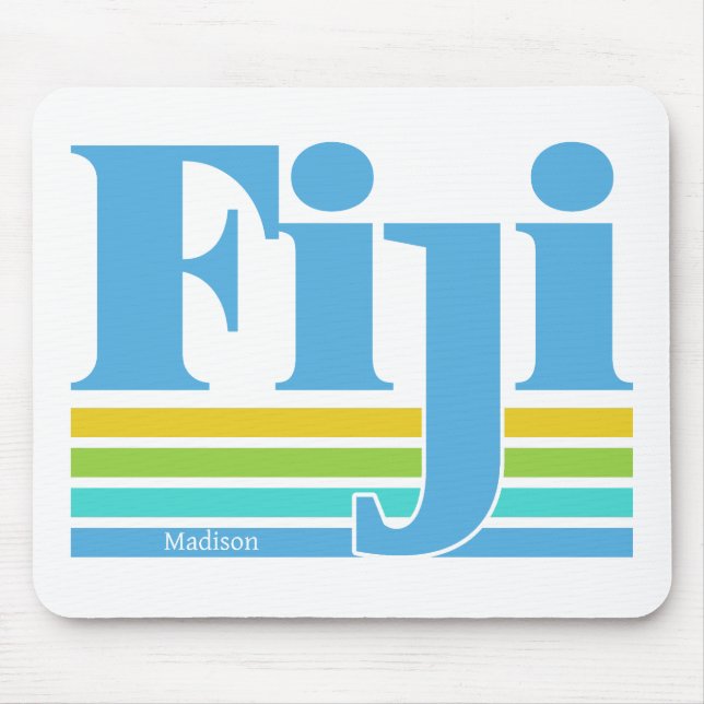 Tapis De Souris Nom personnalisé / Texte Fiji (Devant)
