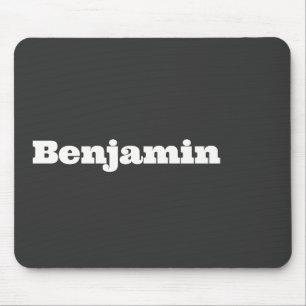 Tapis De Souris Nom Retro Bold Black