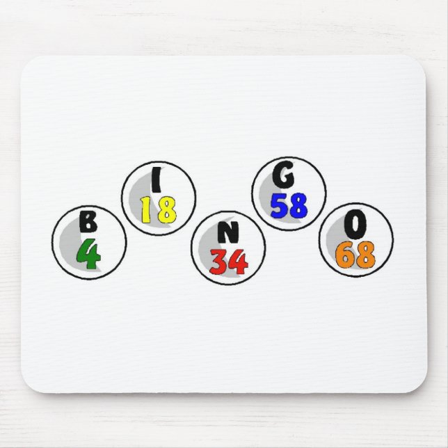 Tapis De Souris Nombres de bingo-test (Devant)