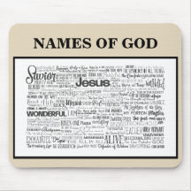 Noms de Dieu sur Tan Mousepad