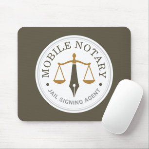 Tapis De Souris Notaire public mobile tampon personnalisé kaki