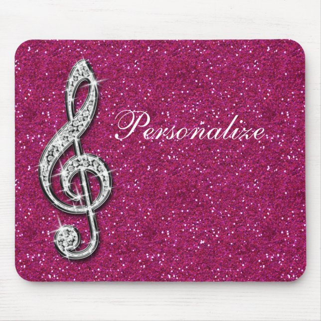 Tapis De Souris Note scintillante étincelante personnalisée de (Devant)