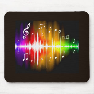 Tapis De Souris Notes colorées de musique