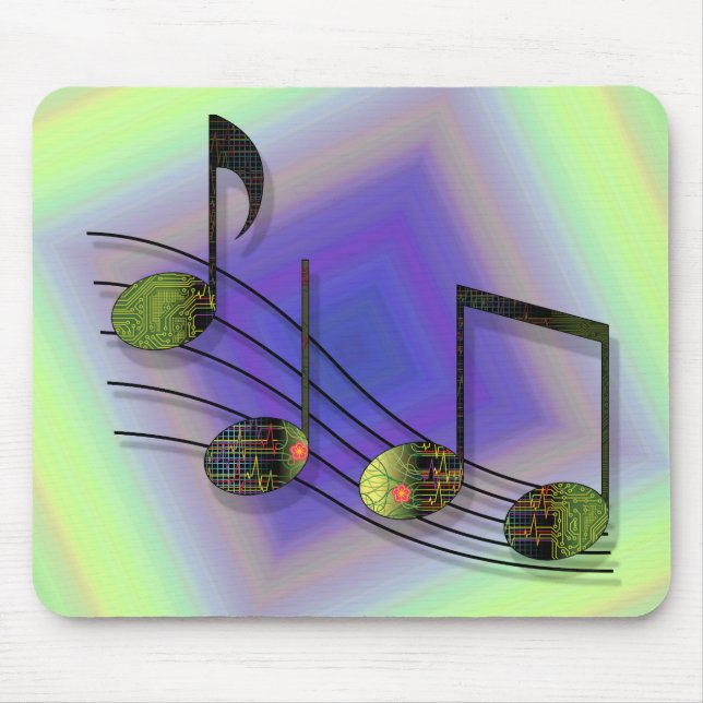 Tapis De Souris Notes Dubstep Mousepad (Devant)