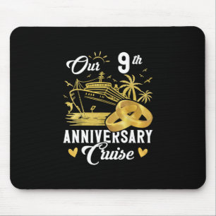 Tapis De Souris Notre couple pour les vacances de croisière dorée 