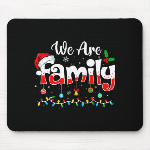 Tapis De Souris Nous sommes une famille 2025 Noël Pyjama Drôle Cor