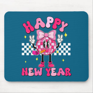 Tapis De Souris Nouvelle année à carreaux 2026 Boule disco Nouvel