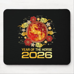 Tapis De Souris Nouvelle année chinoise 2026 année du cheval bonne
