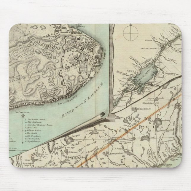 Tapis De Souris Nouvelle carte de la province de Québec (Devant)