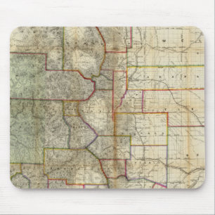 Tapis De Souris Nouvelle carte de l'état du Colorado par Thayer