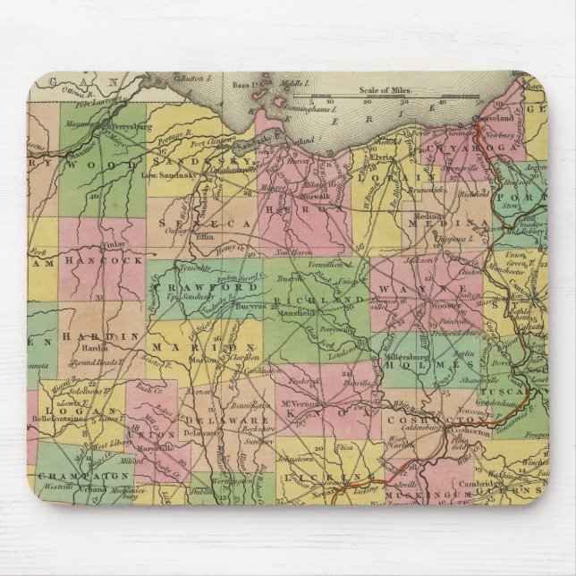 Tapis De Souris Nouvelle Carte De L'Ohio 2 (Devant)