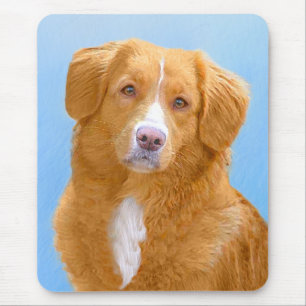 Tapis De Souris Nouvelle-Écosse Peinture de chien pour l'essayeur 