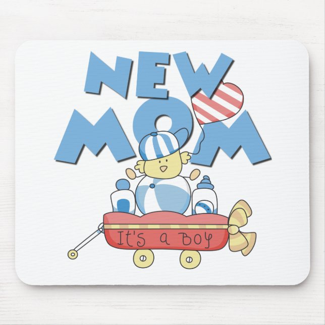 Tapis De Souris Nouvelle maman C'est un garçon Tshirts et cadeaux (Devant)